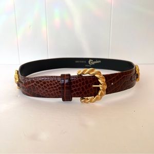 Vintage Alligator Print Belt